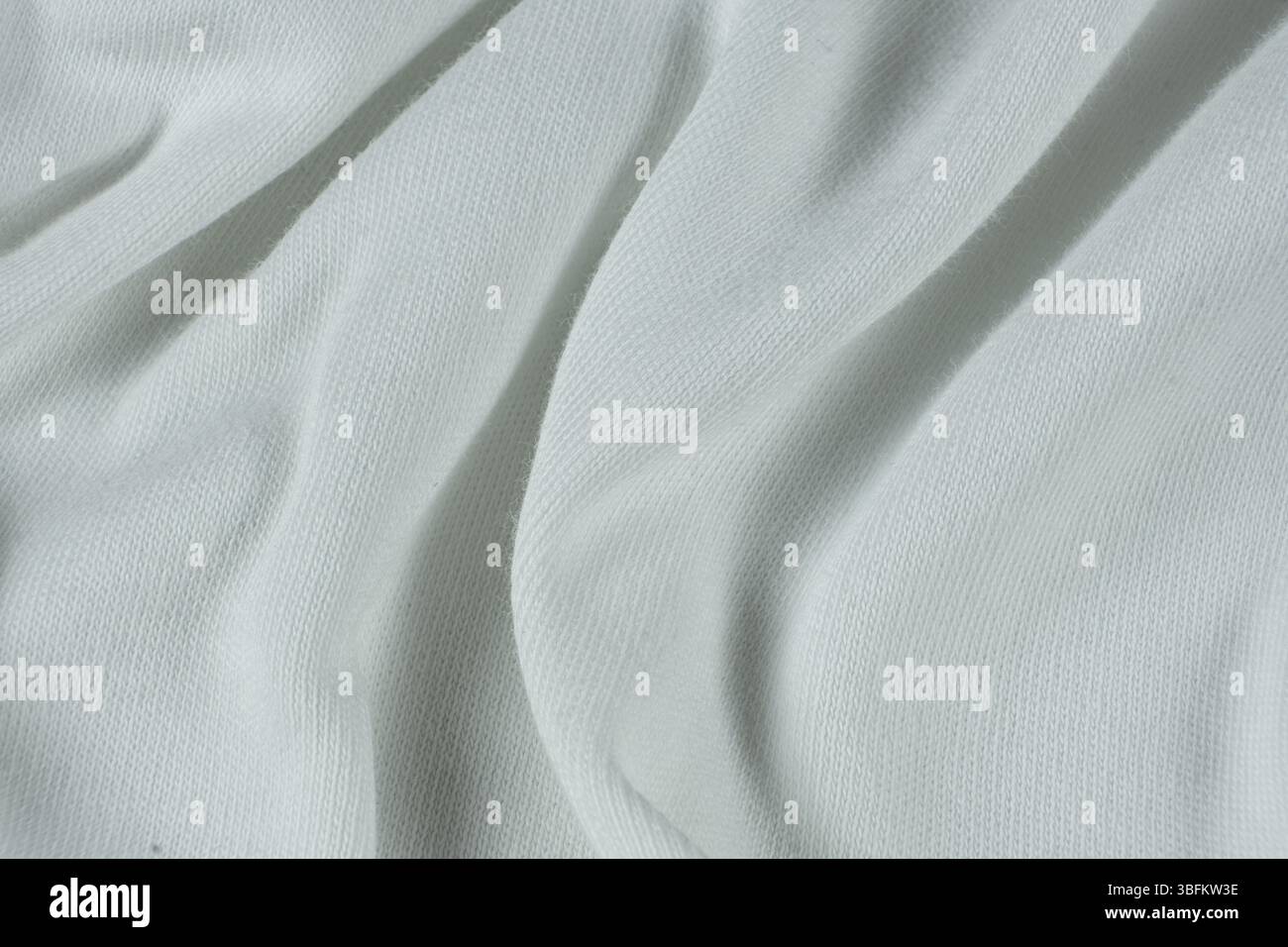 Makrostruktur eines Gewebes, das zu 100 % aus Baumwolle besteht. Stockfoto