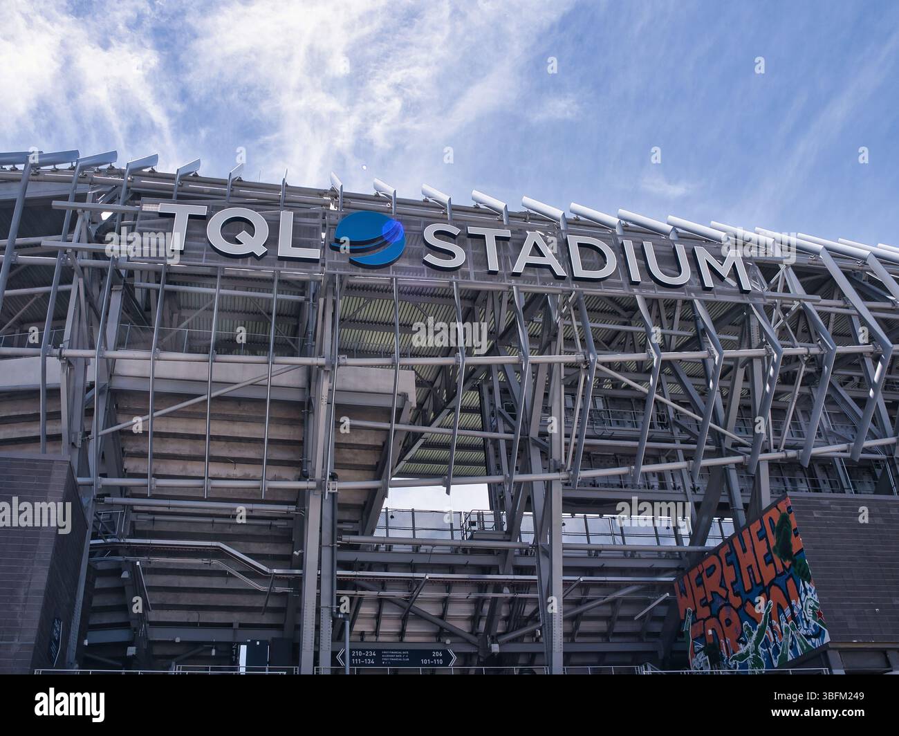 Das TQL Stadium ist ein Fußballstadion in Cincinnati, Ohio, USA. Es ist die Heimat des FC Cincinnati, einer Major League Soccer-Mannschaft (MLS) Stockfoto
