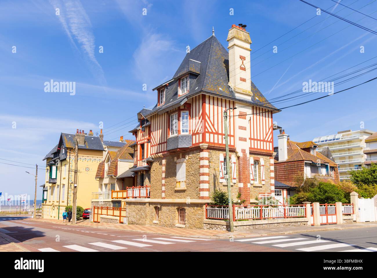 Le Touquet Paris-Plage, Frankreich. Häuser in der Stadt. Stockfoto