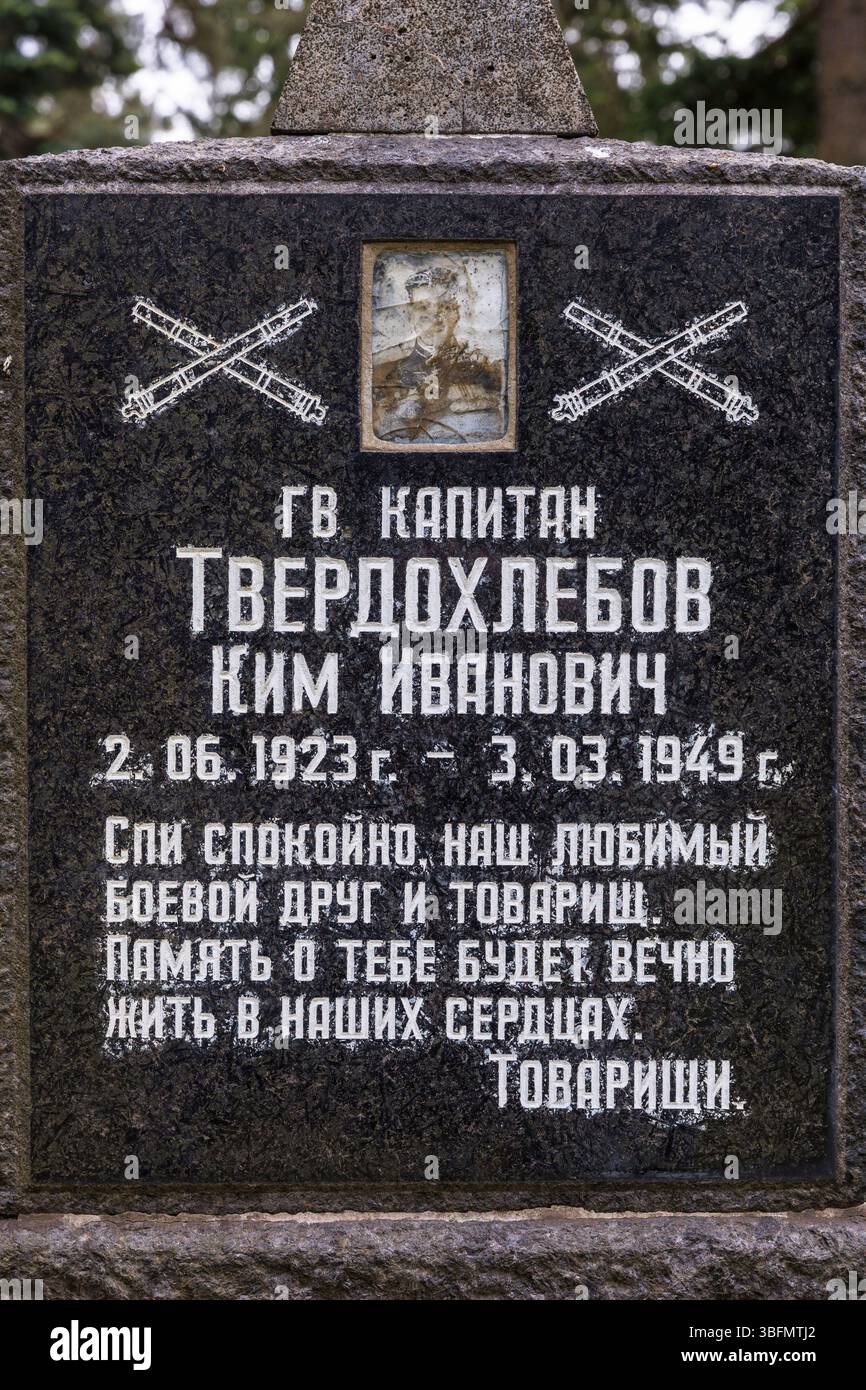 Sowjetischer Kriegs- und Garnisonsfriedhof auf Michendorfer Chaussee, Potsdam, Brandenburg. 5000 bis 6000 Kriegstote und Nachkriegstote. Die großen Stockfoto