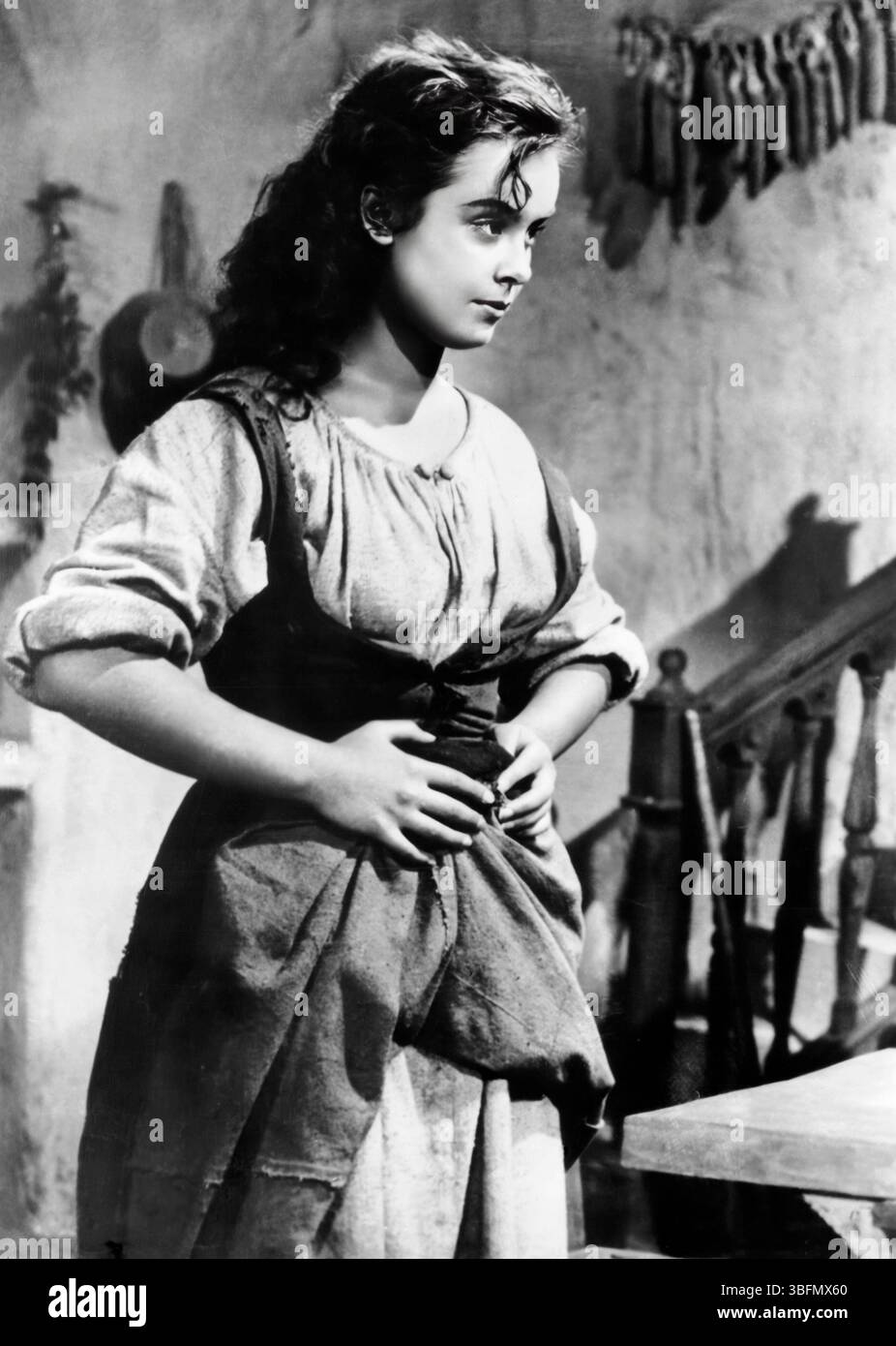 Lyudmila Kasyanova am Set des sowjetischen Films Don Quijote, LenFilm, 1957 Stockfoto