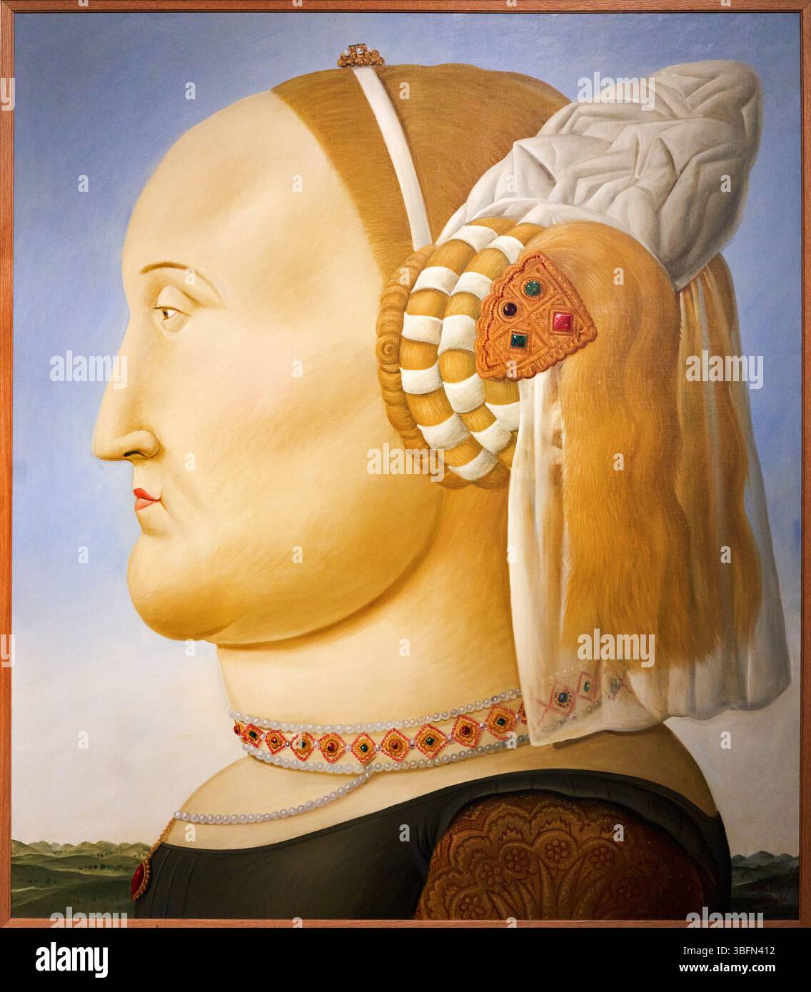 según Piero Della Francesca (Díptico), nach Piero Della Francesca (Diptychon), 1998, Öl auf Leinwand, Fernando Botero (1932-2023) Stockfoto