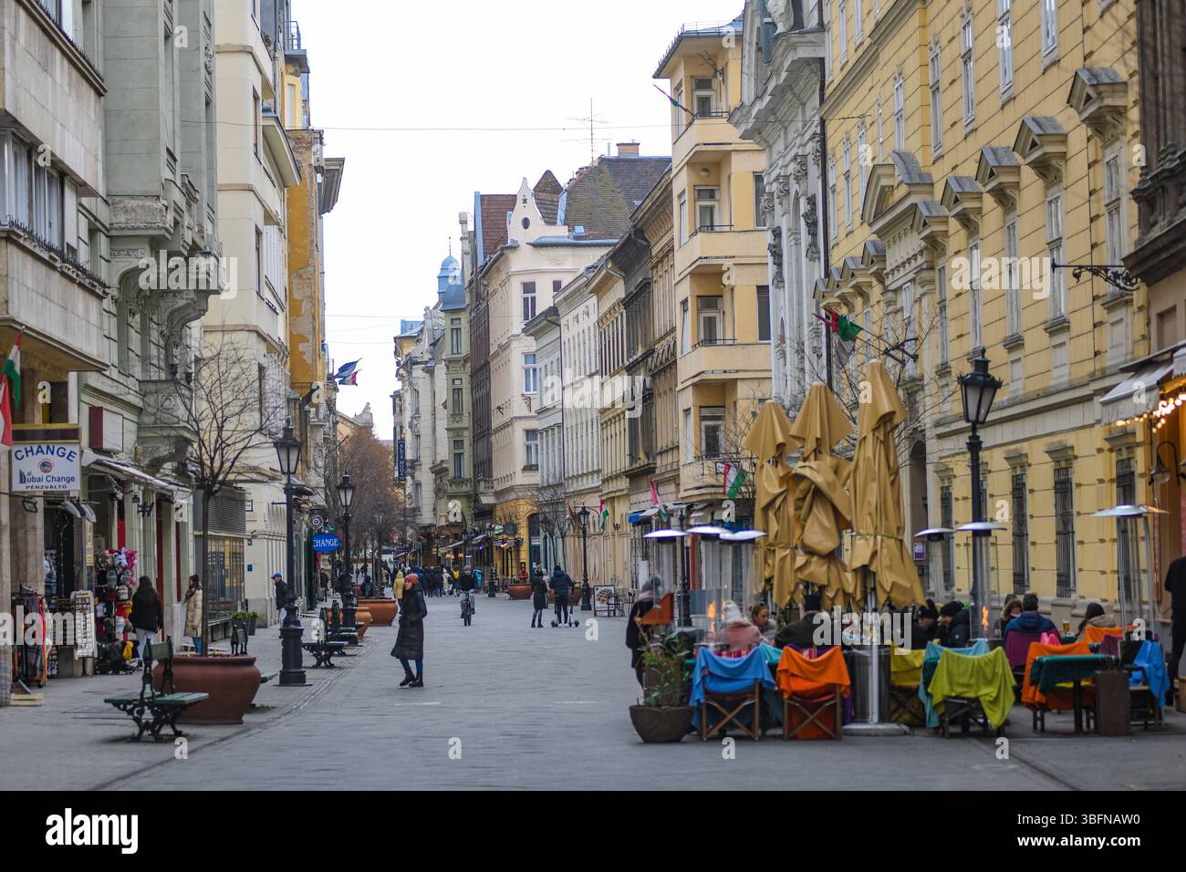 Vaci Straße, Budapest, Ungarn Stockfoto