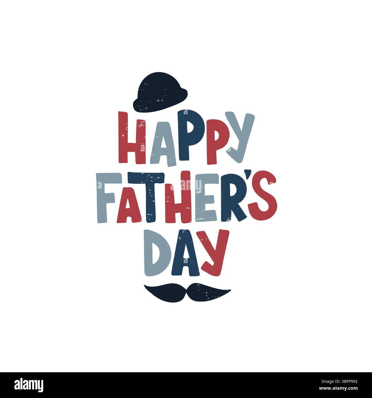 Handgezeichneter Schriftzug Happy Vathers Day Stock Vektor