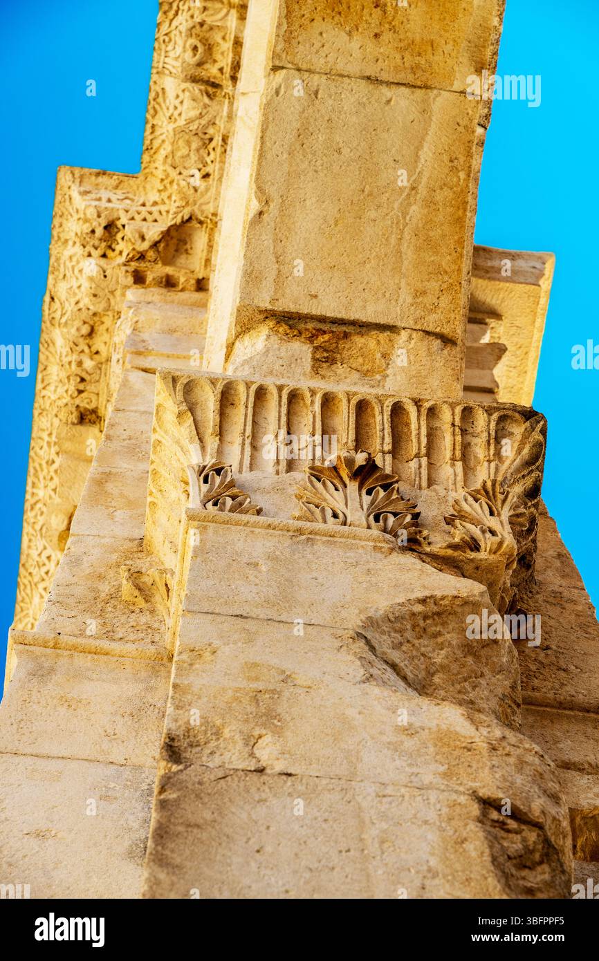 Steinpilaster in Split, Kroatien. Stockfoto