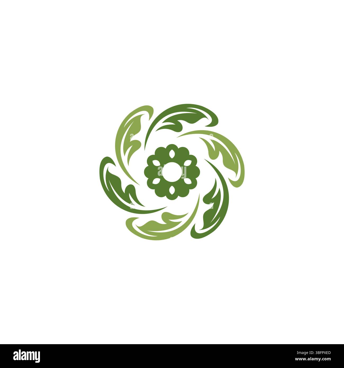 Design Mit Kreisförmigem Bio-Blatt-Logo. Designvorlage „Naturblatt“ Stock Vektor