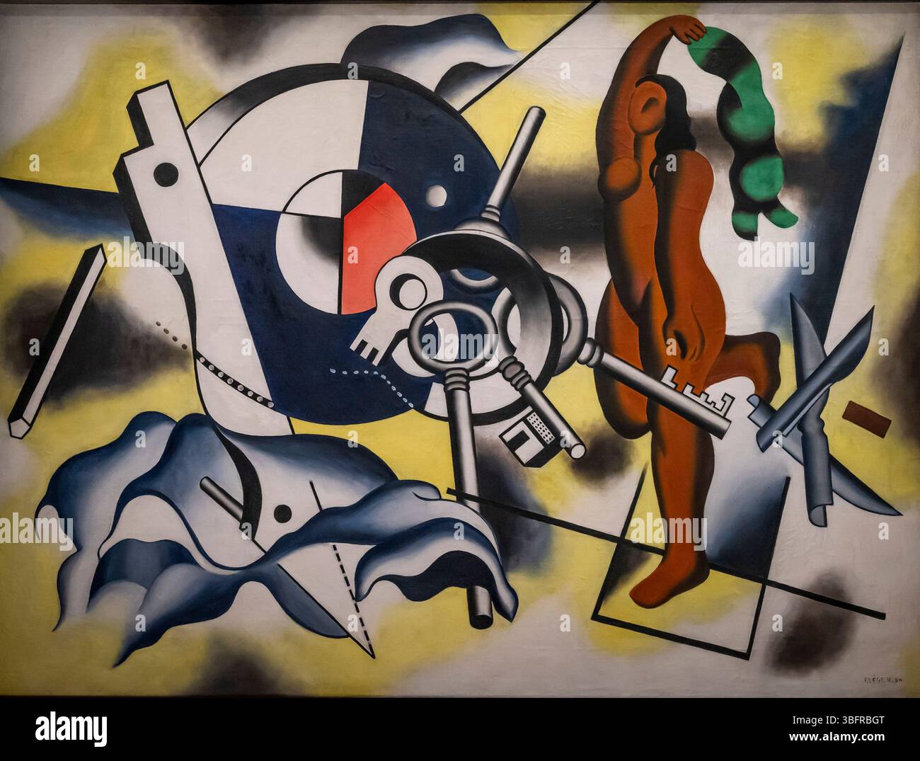 Contrast of Objects, 1930, von Fernand Léger Malerei, Tous Léger! Ausstellung mit Niki de Saint Phalle, Yves Klein, Martial Raysse, Keith Haring an Stockfoto