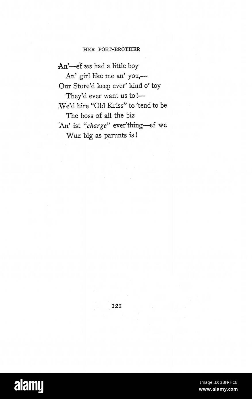 Seite 136 der Publikation „Morning“ von 1907 stellt eine Fortsetzung des literarischen Textes mit poetischer Sprache und reflektierendem Ton dar. Stockfoto