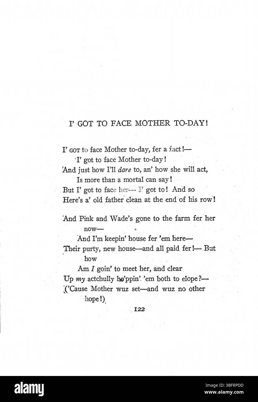 Seite 137 enthält weitere poetische Sprache und literarische Themen im Band „Morning“ von 1907. Stockfoto