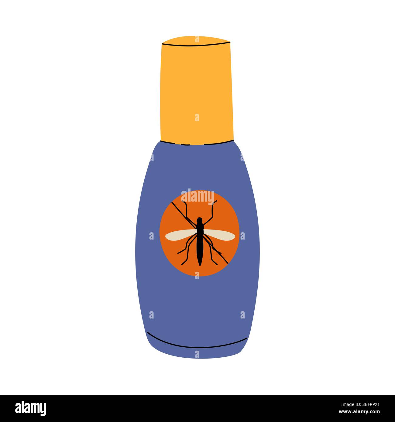 Illustration einer Mückenschutzsprühflasche Stock Vektor