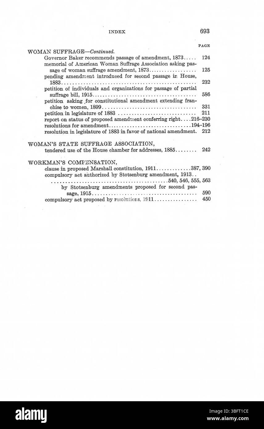 Seite 713 von Band 2 von „Constitution Making in Indiana“ enthält weitere Einzelheiten zum politischen Kontext und zum öffentlichen Diskurs rund um die Erarbeitung der Verfassung Indianas. Stockfoto