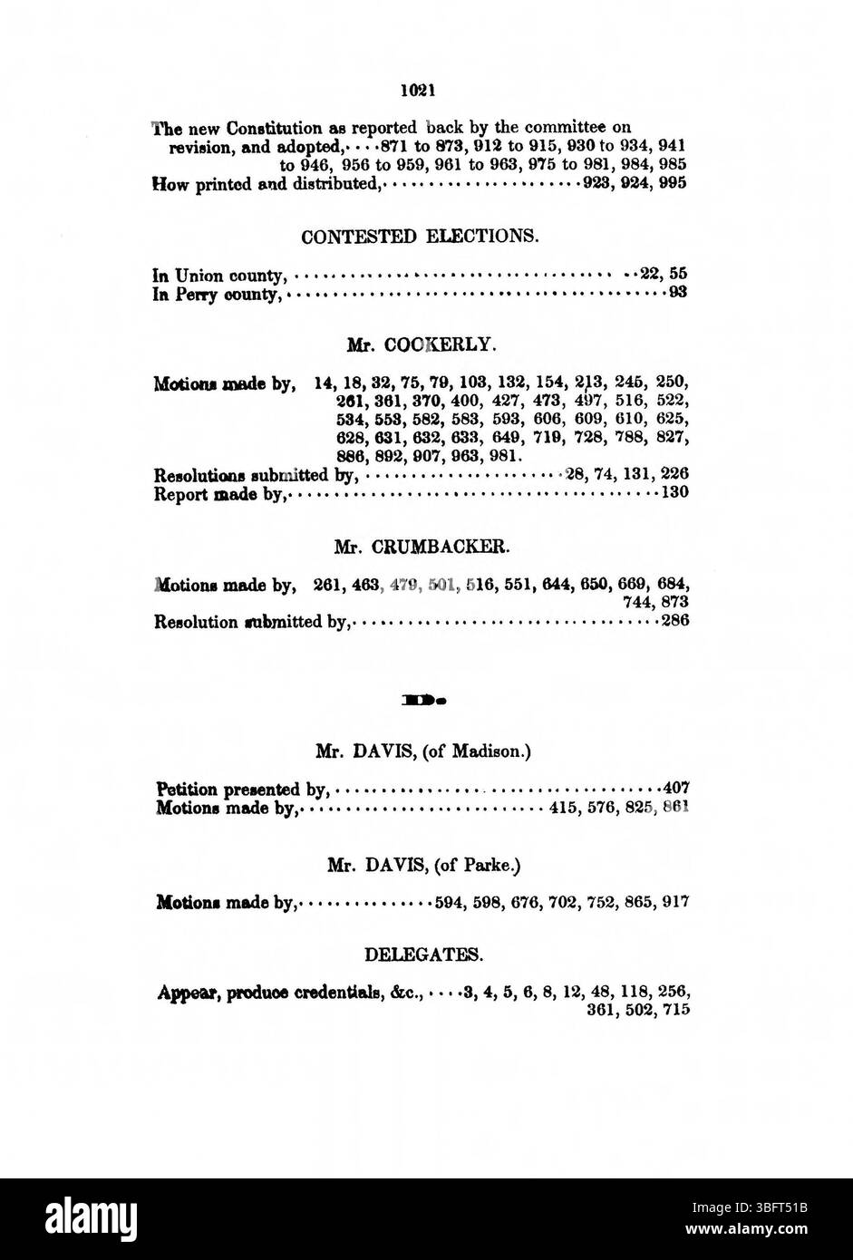 Diese Seite des 1850 Journal dokumentiert die Fortsetzung des Verfahrens des Indiana State Convention für Verfassungsänderungen. Auf dieser Seite wird die Entwicklung der Diskussionen aufgezeigt und die Komplexität politischer und rechtlicher Überlegungen aufgezeigt. Sie ist ein wichtiger Teil des Verständnisses der Entwicklung des Rechtsrahmens von Indiana. Stockfoto