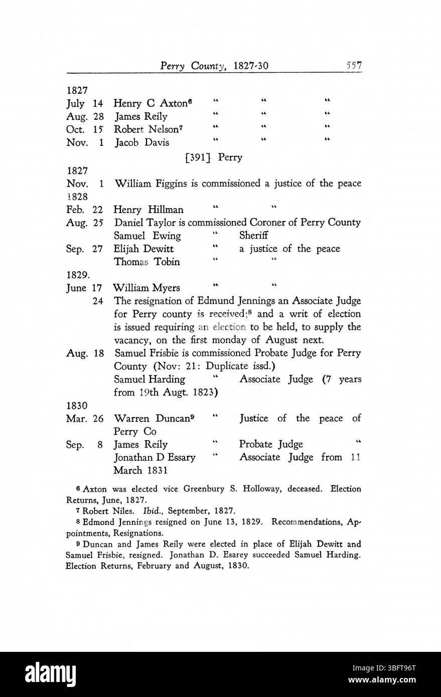 Seite 569 der *1816-1836 Executive Procedures of the State of Indiana*, die 1947 neu gedruckt wurde, bietet zusätzliche Einblicke in Indianas Exekutiventscheidungen und deren Einfluss auf die politische Landschaft in seinen frühen Jahren. Stockfoto