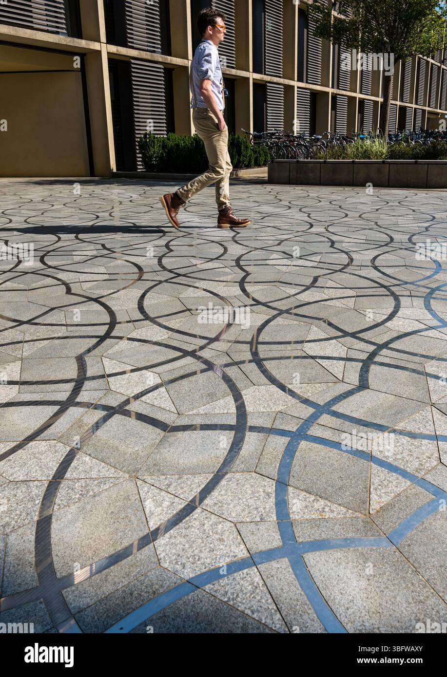 Penrose Paving am Andrew Wiles Building, Mathematical or Maths Institute, University of Oxford, England, Großbritannien Stockfoto