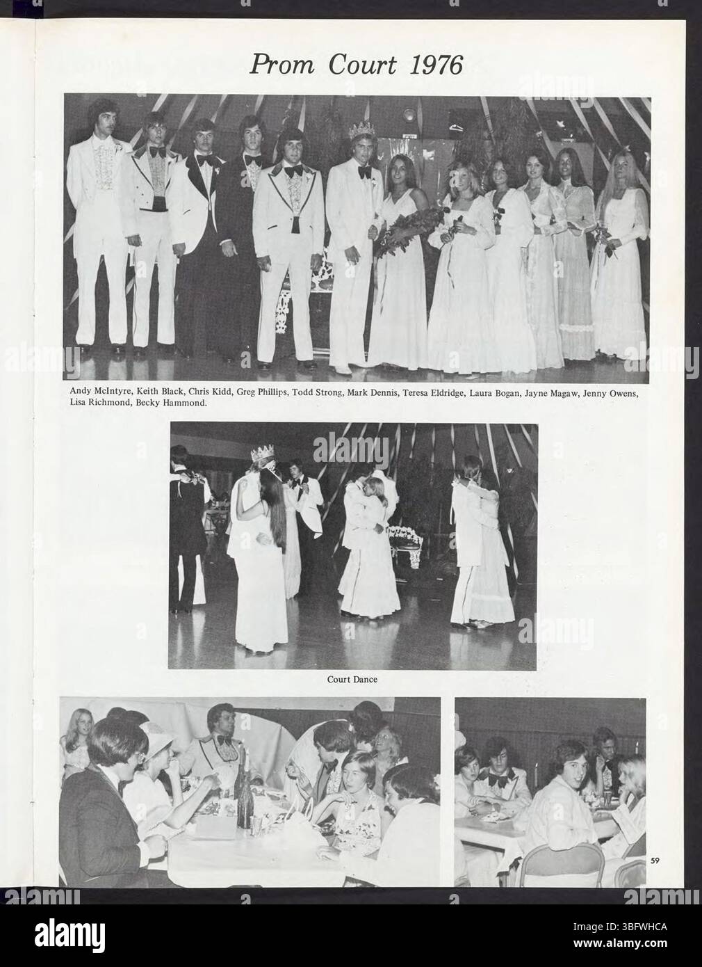 Auf Seite 79 des Jahrbuchs der Edgewood High School 1976 werden Fotos von Schülern und wichtige Ereignisse aus dem akademischen Jahr gezeigt. Stockfoto