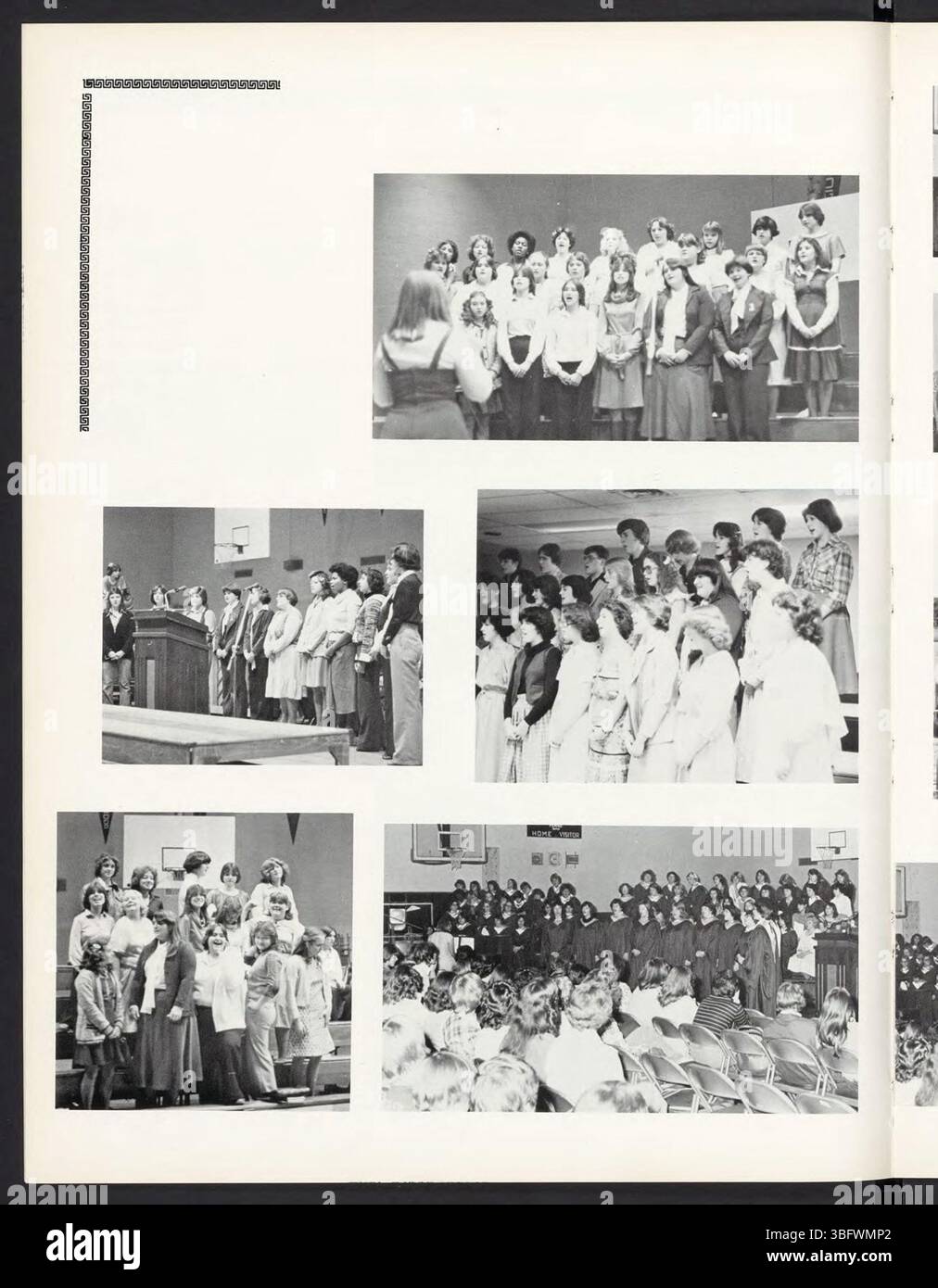 Seite 56 aus dem Jahrbuch der Edgewood High School 1979 mit Bildern von Schülern und Aktivitäten während des Schuljahres. Stockfoto