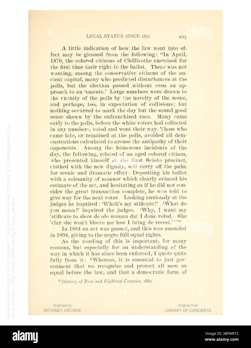 *The Color Line in Ohio* (1913) beleuchtet die Auswirkungen rassischer Vorurteile auf afroamerikanische Familien, einschließlich der Herausforderungen in Bezug auf Wohnraum, Bildung, Beschäftigung und Rechte während der Ära der Segregation. Stockfoto