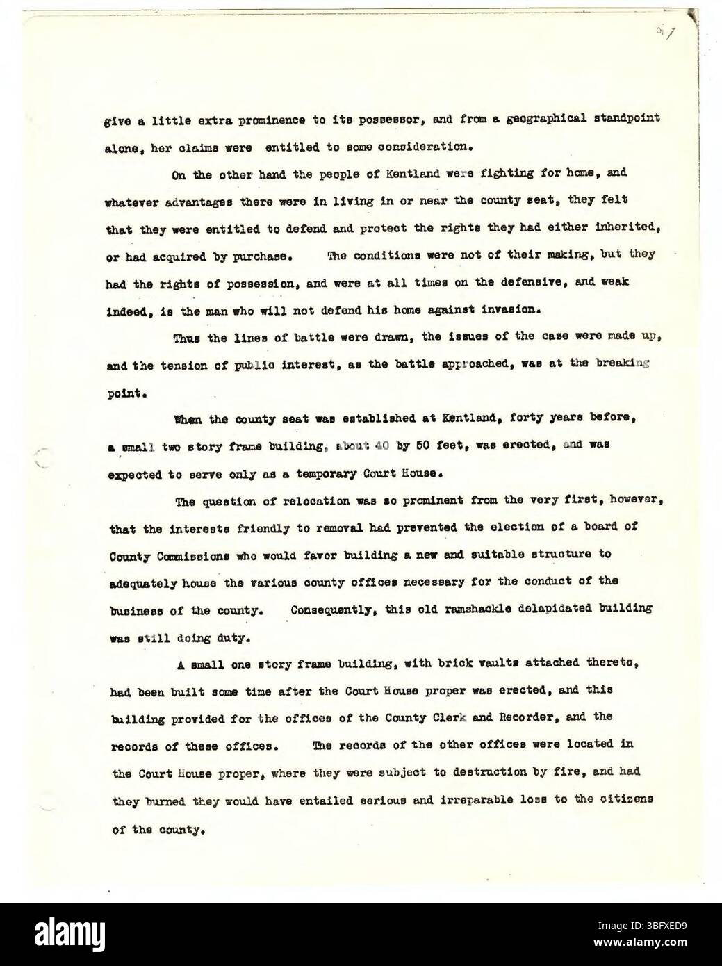 Dieser Entwurf der Memoiren von Warren T. McCray gibt einen detaillierten Überblick über sein Leben, einschließlich seiner Kindheit, seiner Arbeit in der Landwirtschaft, seiner politischen Ambitionen und seiner Zeit als Gouverneur. Das Dokument enthält auch Einzelheiten zu seinem Prozess und seiner Verurteilung wegen Postbetrugs und seiner anschließenden Haftstrafe. Stockfoto