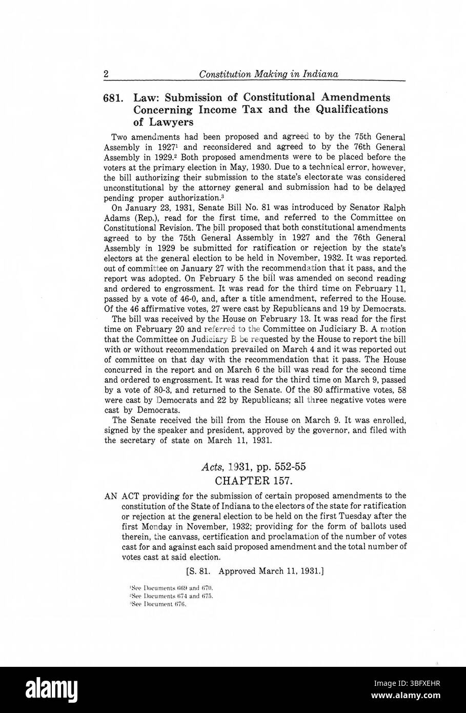 Seite 26 von „Constitution Making in Indiana“ konzentriert sich auf die Verfassungsversammlung in Indiana und behandelt die beteiligten Schlüsselfiguren, ihre Rollen und die ideologischen Unterschiede, die das endgültige Dokument beeinflussten. Stockfoto