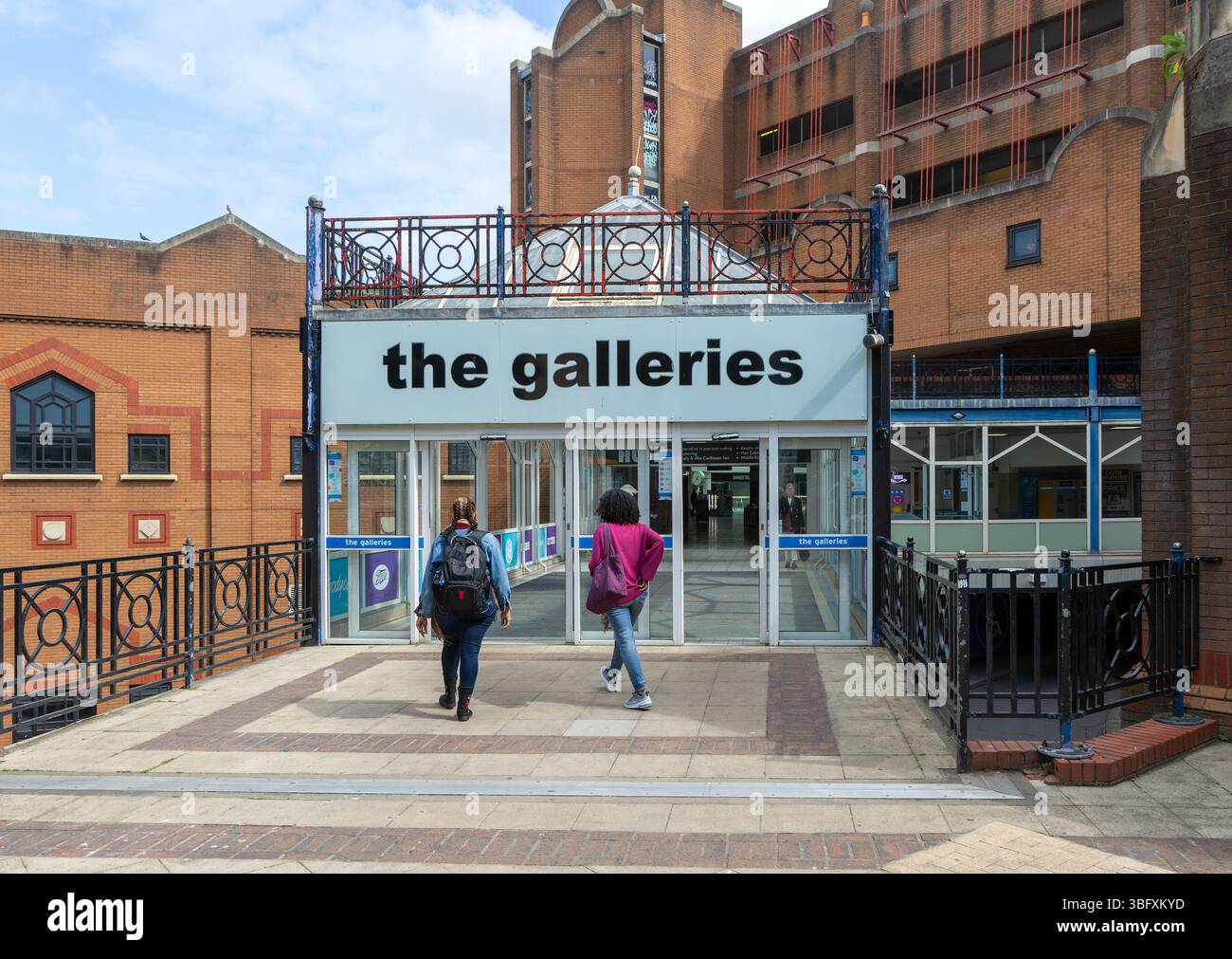 Eintritt zum Einkaufszentrum Galleries, Broadmead, Stadtzentrum von Bristol, England, Großbritannien Stockfoto