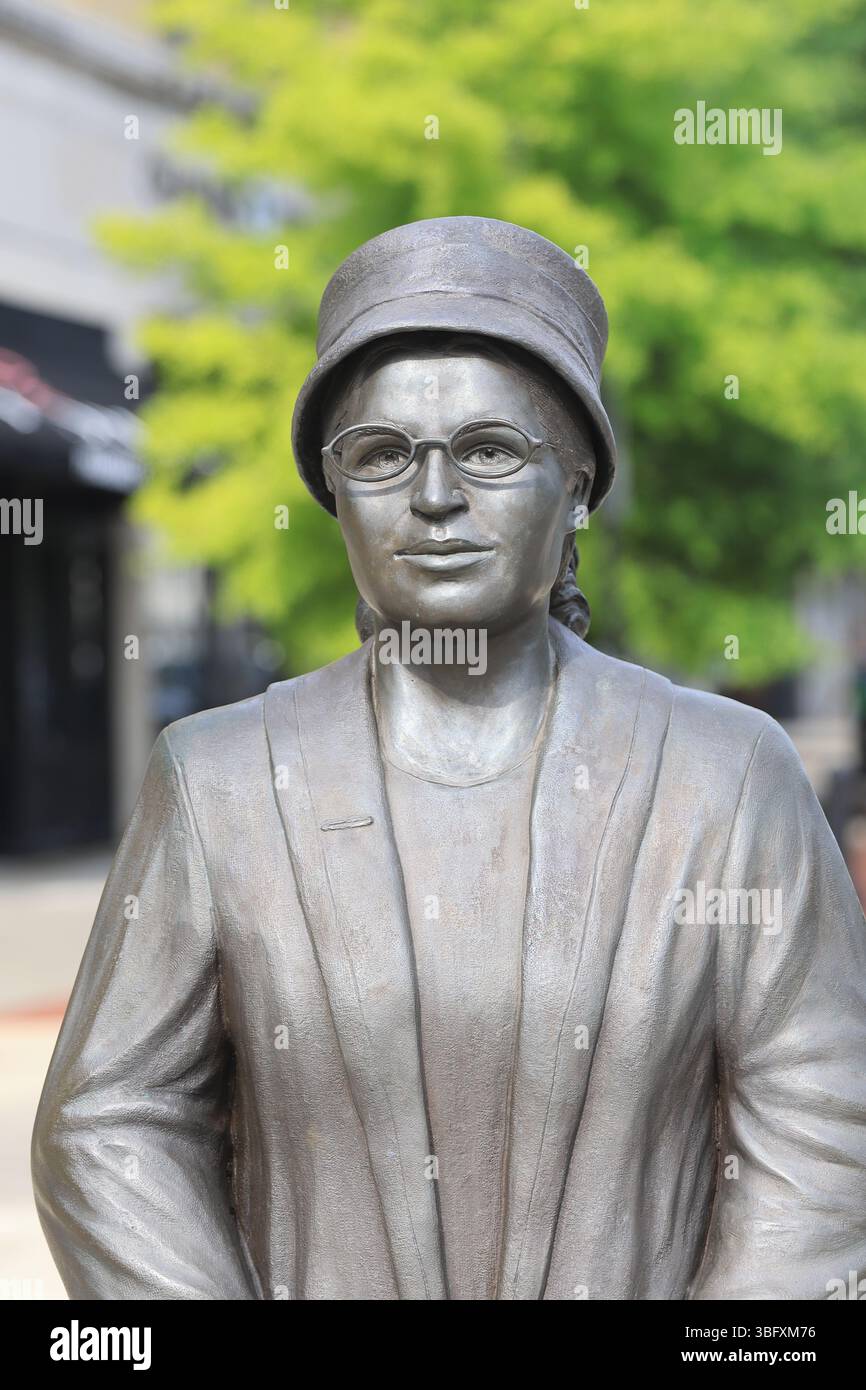 Rosa Parks wurde am 1. Dezember 1955 im Montgomery-Bus verhaftet, weil sie sich weigerte, ihren Sitz einer weißen Person zu überlassen, was zum 391-tägigen Boykott führte. Stockfoto