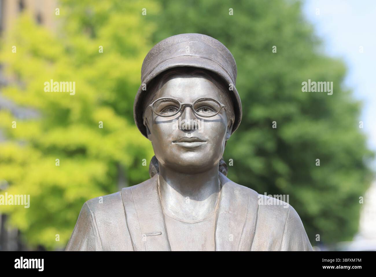 Rosa Parks wurde am 1. Dezember 1955 im Montgomery-Bus verhaftet, weil sie sich weigerte, ihren Sitz einer weißen Person zu überlassen, was zum 391-tägigen Boykott führte. Stockfoto