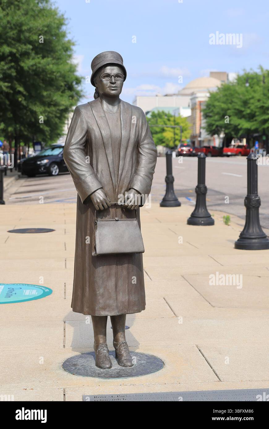 Rosa Parks wurde am 1. Dezember 1955 im Montgomery-Bus verhaftet, weil sie sich weigerte, ihren Sitz einer weißen Person zu überlassen, was zum 391-tägigen Boykott führte. Stockfoto