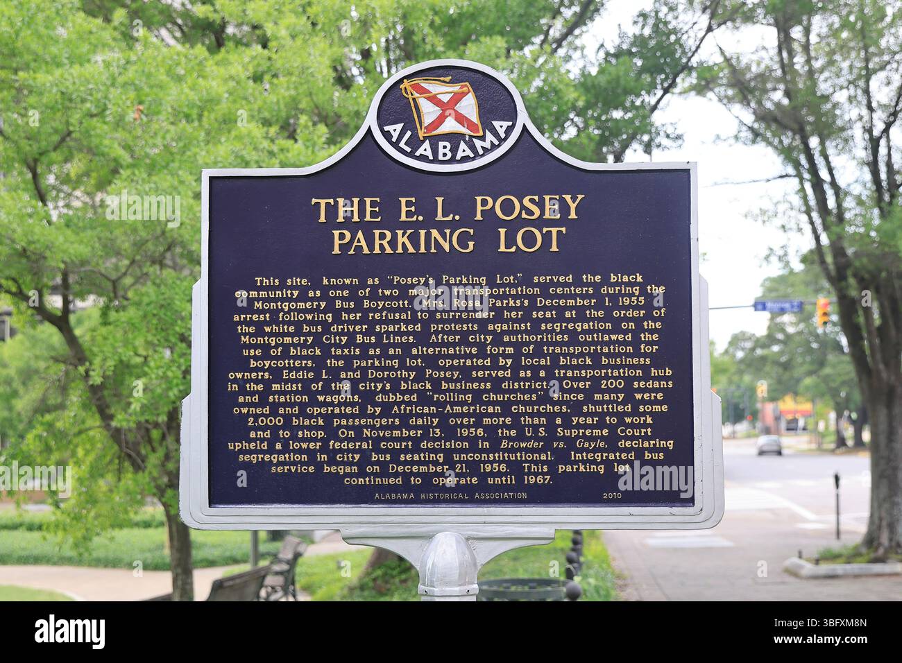 Rosa Parks wurde am 1. Dezember 1955 im Montgomery-Bus verhaftet, weil sie sich weigerte, ihren Sitz einer weißen Person zu überlassen, was zum 391-tägigen Boykott führte. Stockfoto