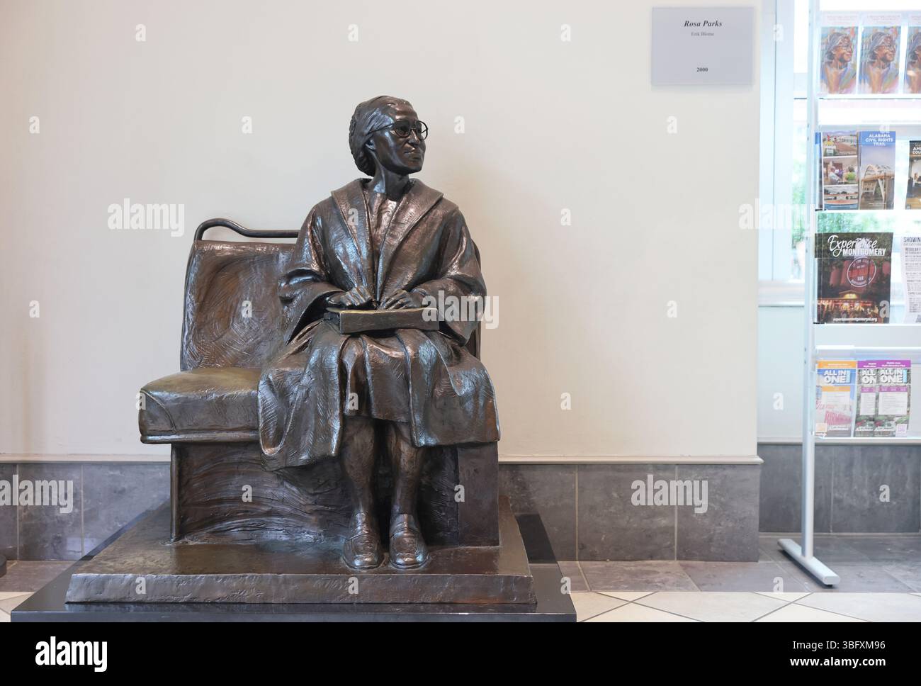 Rosa Parks wurde am 1. Dezember 1955 im Montgomery-Bus verhaftet, weil sie sich weigerte, ihren Sitz einer weißen Person zu überlassen, was zum 391-tägigen Boykott führte. Stockfoto