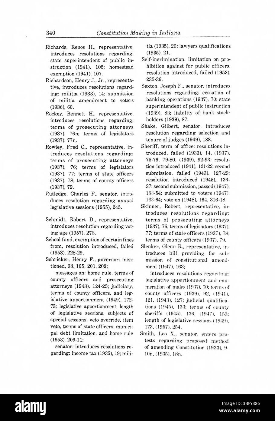 Band 4 von *Constitution Making in Indiana* (1994) gibt einen umfassenden Überblick über die politischen, rechtlichen und sozialen Kräfte, die den Entwurf der Verfassung Indianas geprägt haben. Er beschreibt die Herausforderungen und Kompromisse, die für die Gestaltung des staatlichen Rechtssystems von entscheidender Bedeutung waren. Stockfoto