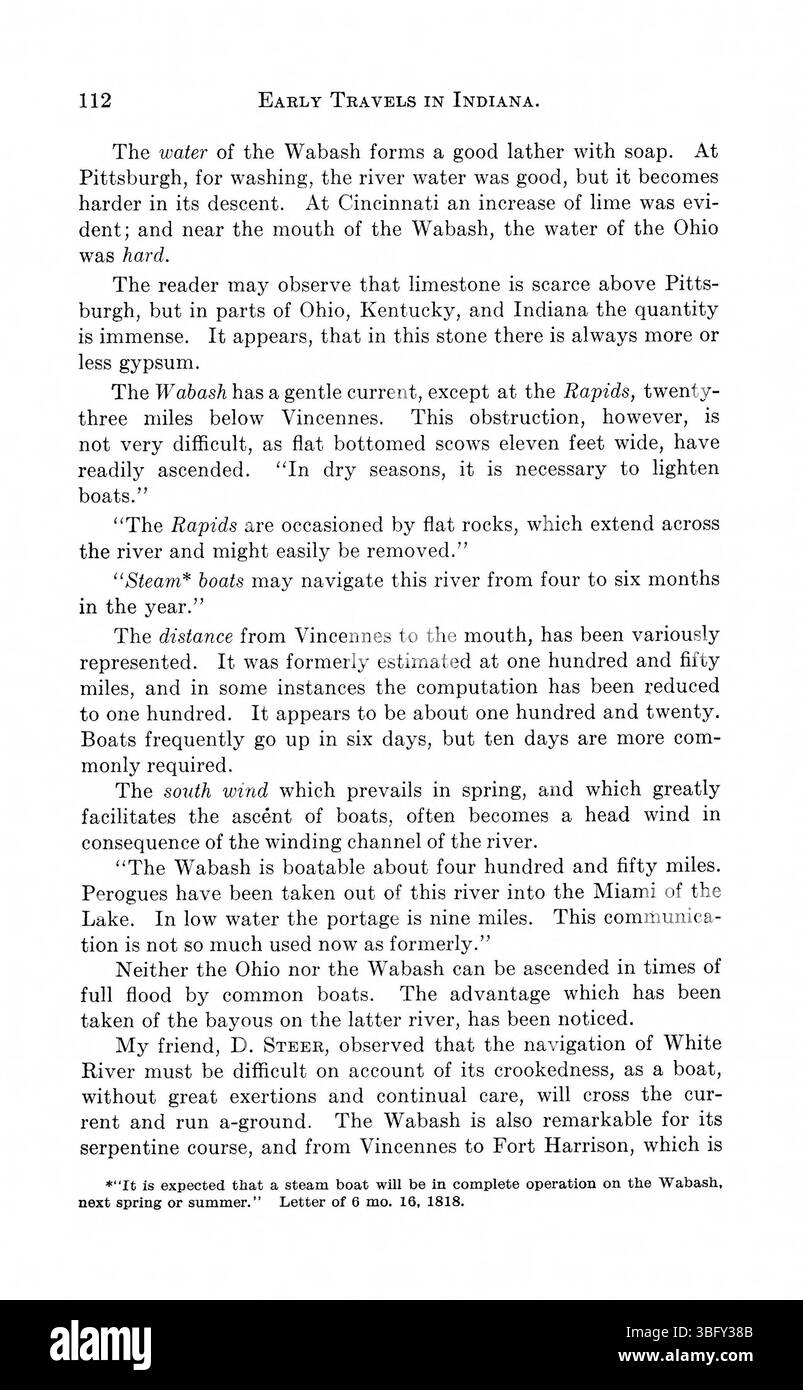 Eine Zusammenstellung bedeutender früherer amerikanischer Reiseberichte aus den Jahren 1778 bis 1817, die sich auf Umweltbedingungen, Siedlungsmuster und territoriale Beschreibungen konzentriert. Stockfoto