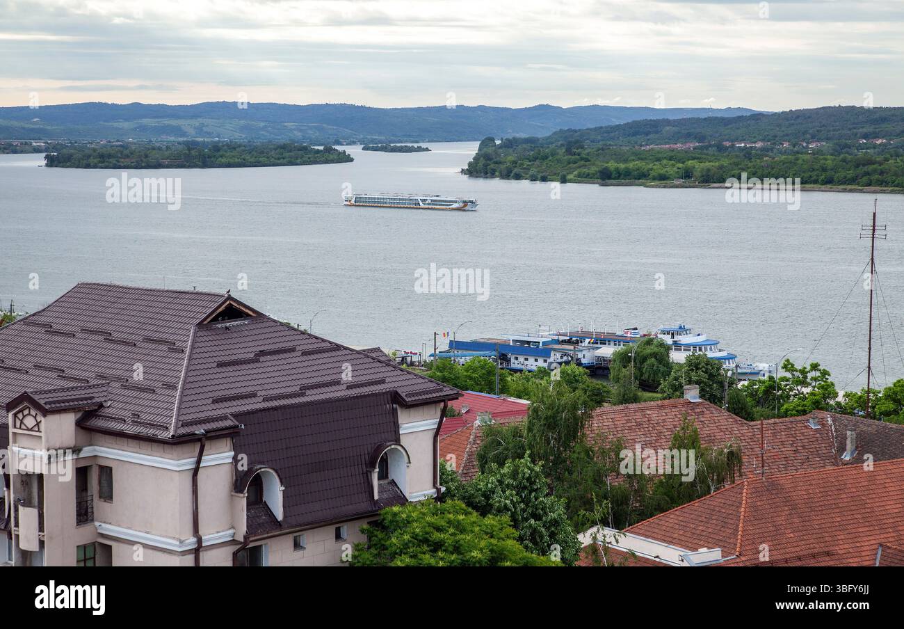 Stadt Drobeta-Turnu Severin, Rumänien, Blick auf die Donau Stockfoto