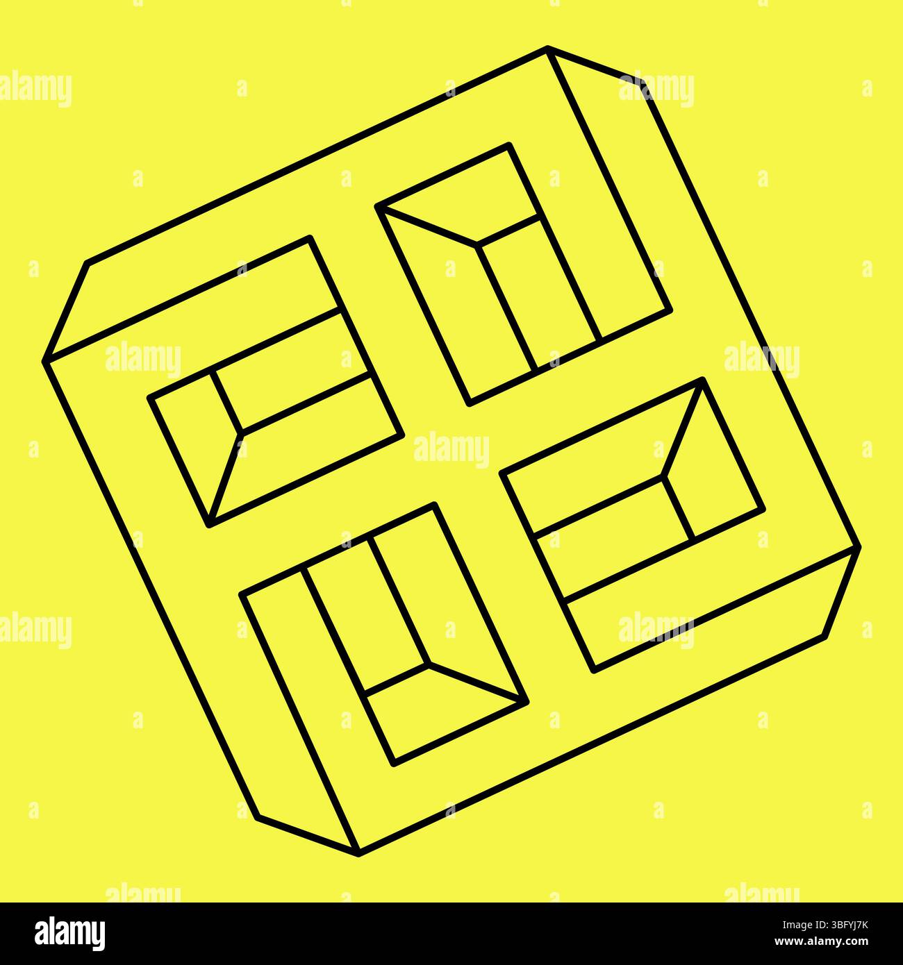 Logo-Designelement, isometrisches Muster. Vektorabbildung. OP Art. Stock Vektor