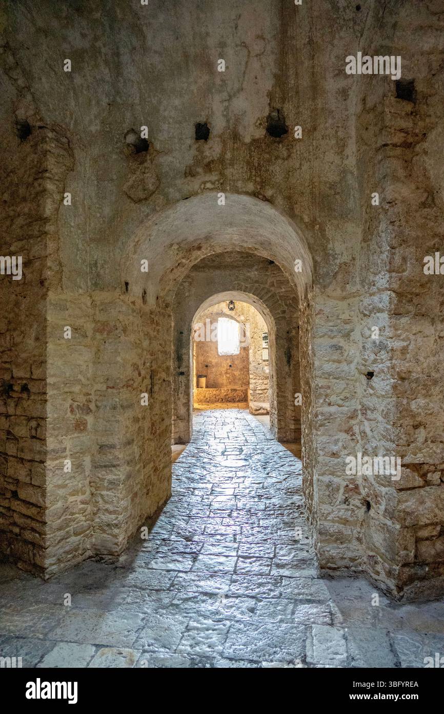 Im Inneren Des Ali Pascha Tepelena Schlosses, Porto Palermo, Albanien Stockfoto