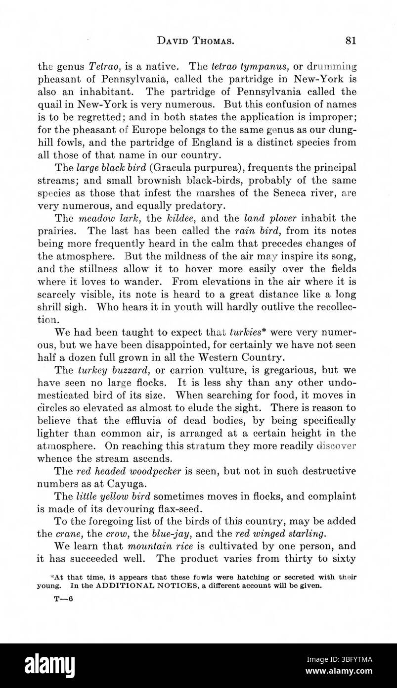 Die 1916 erschienene Publikation enthält die Berichte von frühen Reisenden über Indiana von 1778 bis 1817. Mit Werken prominenter Entdecker wie Hutchins, Imlay und Melish werden die Landschaft, das Wetter und seine Rolle in der Entwicklung der Vereinigten Staaten diskutiert und die frühen Einschätzungen des Potenzials der Region für Siedlung und Landwirtschaft aufgezeigt. Stockfoto