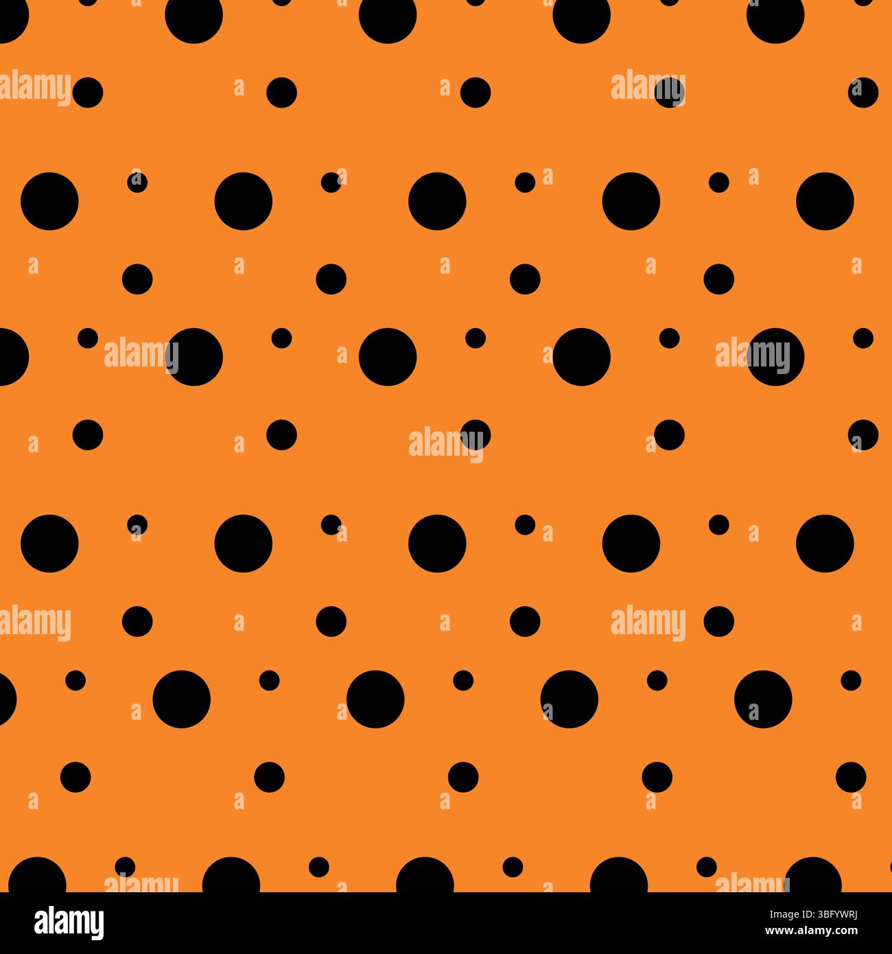 Halloween nahtlose Vektormuster mit Polka Dots, kleine Punkte. Nahtloses Muster Mit Punktmuster. Für Website-Design, Desktop-Hintergrundbilder, Kinder-Hintergrund. Stock Vektor