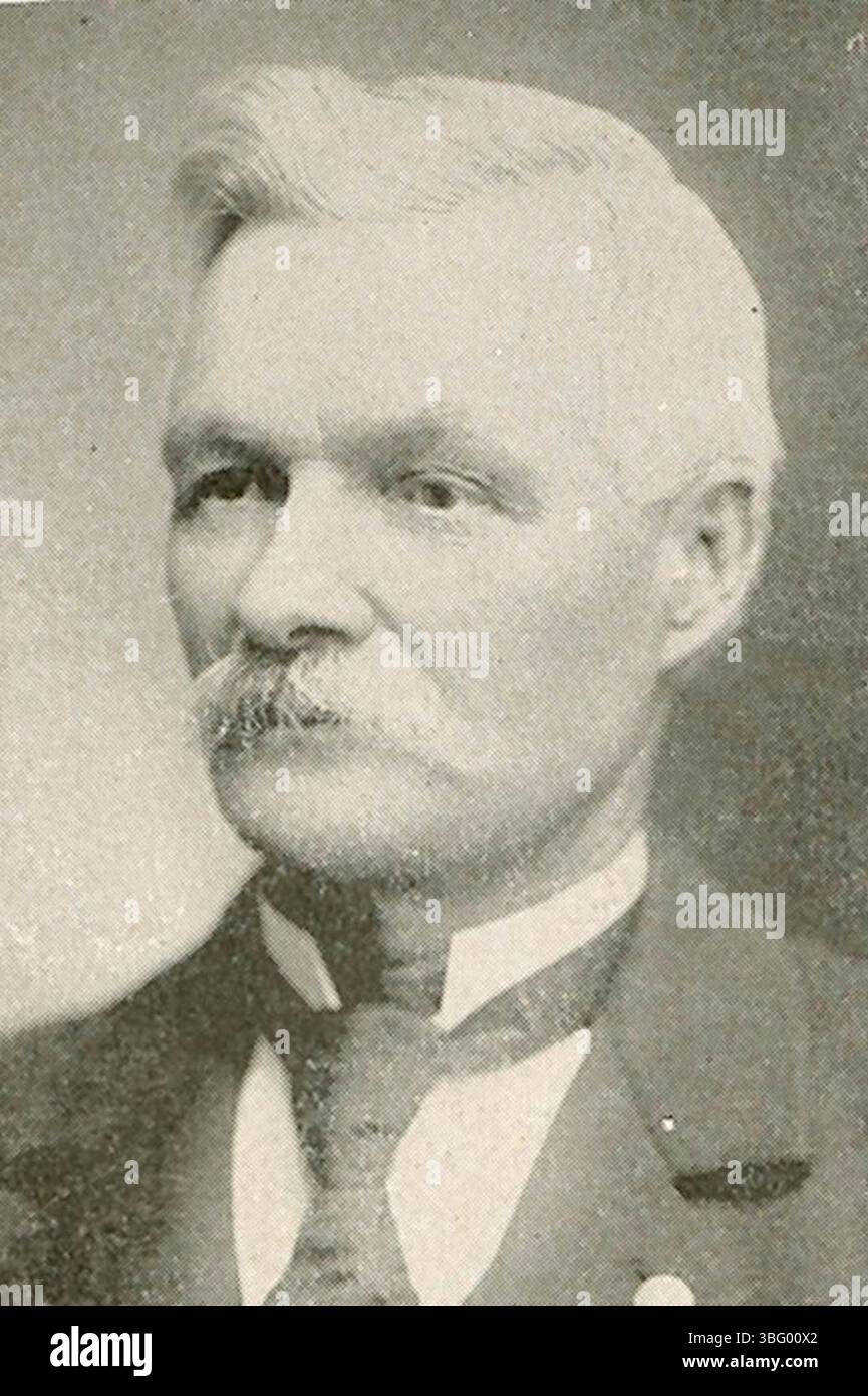 Zeloria E. Amlin (1847–1919) war ab 1896 Franklin County Commissioner. Er heiratete Hester A. Douglas und später Louisa Swartz. Amlin war bekannt für seine Beiträge zur Kommunalpolitik und zum öffentlichen Dienst im späten 19. Jahrhundert. Stockfoto