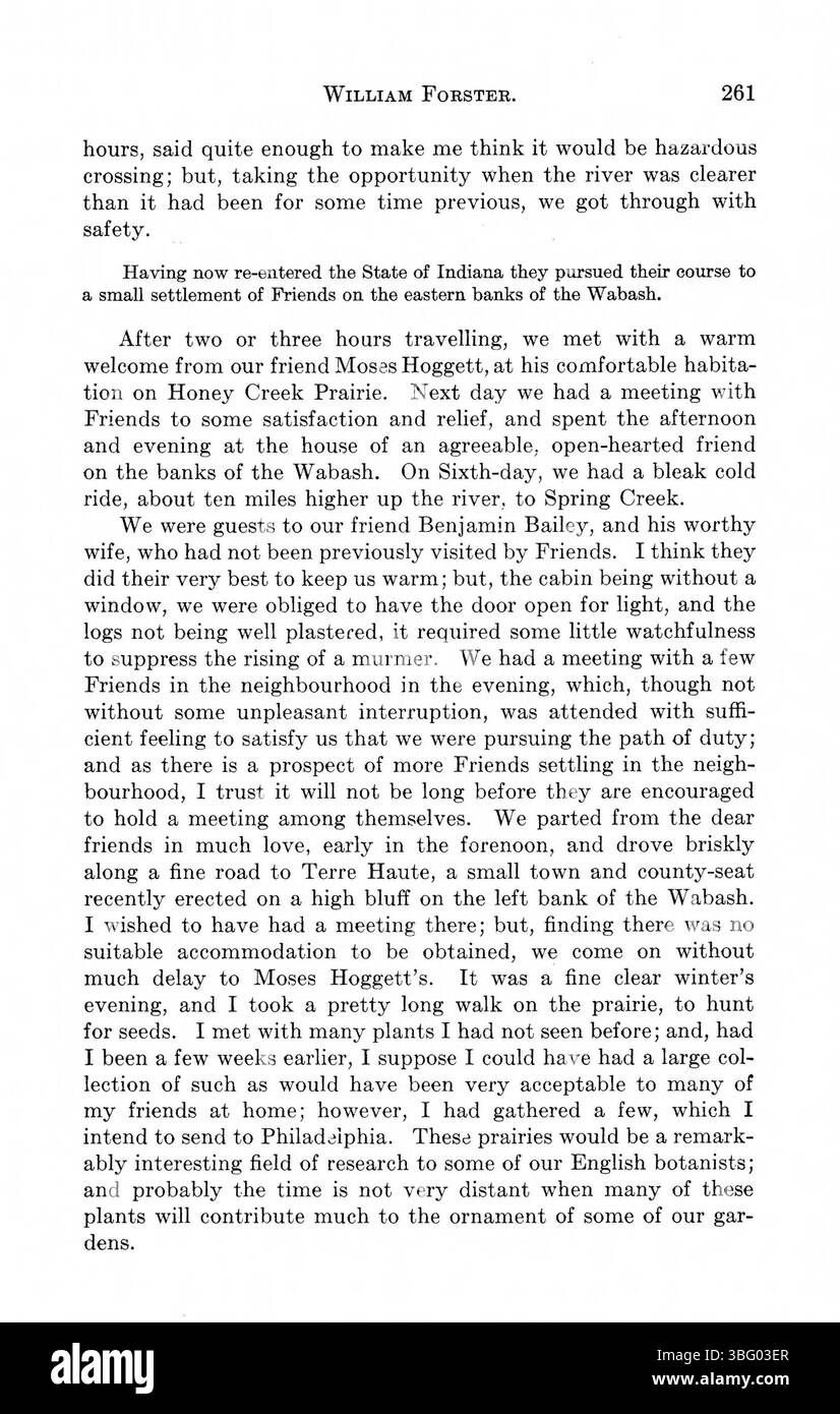 Dieser Band, der 1916 veröffentlicht wurde, enthält detaillierte Reiseberichte von frühen Besuchern in Indiana, wie Thomas Hutchins, George Imlay und John Bradbury. Diese Arbeiten erstrecken sich über das Ende des 18. Und Anfang des 19. Jahrhunderts und beschreiben Indianas Geographie, Boden, Klima und die Erfahrungen derer, die die Region bereisten. Stockfoto