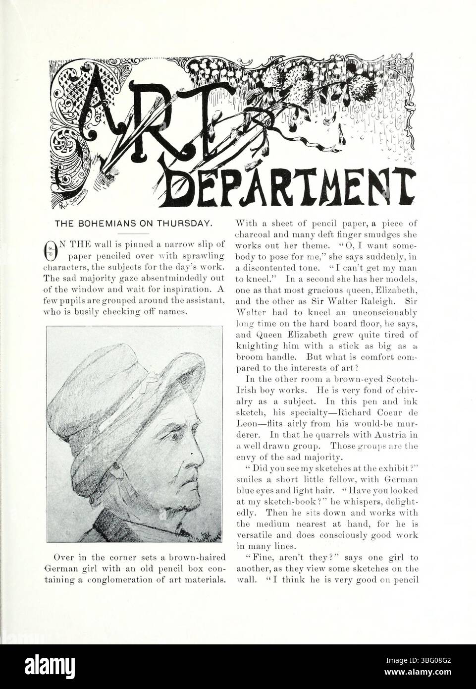 Diese Seite aus der Mai-Ausgabe 1898 von *Mind and Hand* (Band 4, Nummer 1) bietet Einblicke in den Zusammenhang zwischen mentaler Entwicklung und praktischer Ausbildung. Stockfoto