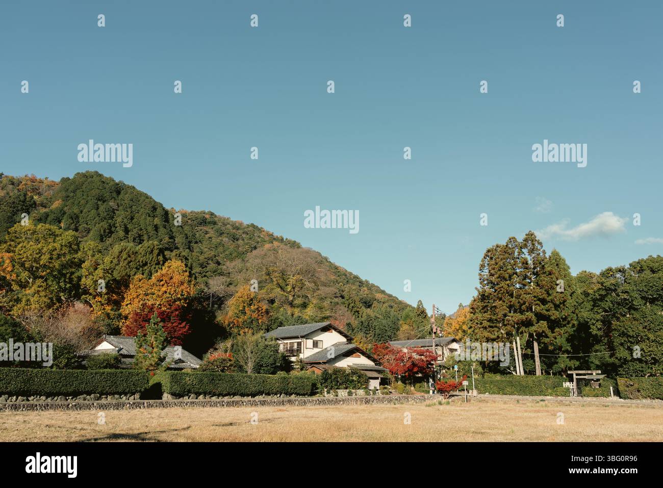 Arashiyama Herbstlandschaft in Kyoto, Japan, Asien Stockfoto