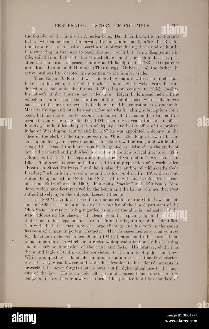 Dieser Abschnitt der Centennial History of Columbus and Franklin County, Ohio, Band 2 (1909) von Taylor liefert einen detaillierten Bericht über die soziale, politische und wirtschaftliche Transformation der Region im späten 19. Und frühen 20. Jahrhundert. Das Volume enthält einen Index in Volume 1. Stockfoto Dieser Abschnitt der Centennial History of Columbus and Franklin County, Ohio, Band 2 (1909) von Taylor liefert einen detaillierten Bericht über die soziale, politische und wirtschaftliche Transformation der Region im späten 19. Und frühen 20. Jahrhundert. Das Volume enthält einen Index in Volume 1. Stockfoto