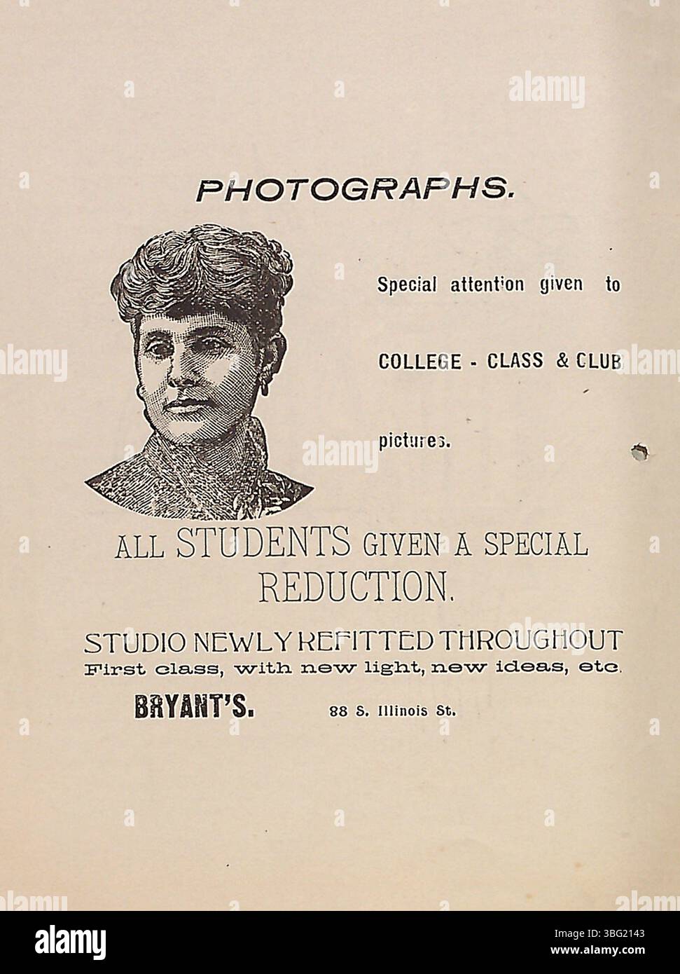 Diese Seite von *The Argus* vom 4. Mai 1896 enthält Artikel von Schülern der Industrial Training School in Indianapolis, die das Leben und die Aktivitäten der Schüler reflektieren. Stockfoto