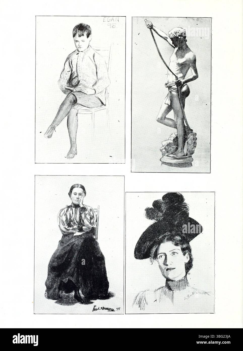 Diese Seite aus der Mai 1898 Ausgabe von *Mind and Hand* (Band 4, Nummer 1) befasst sich mit pädagogischen Praktiken im Zusammenhang mit der Integration intellektueller und praktischer Fertigkeiten, einem Kennzeichen progressiver Bildungsbewegungen. Stockfoto