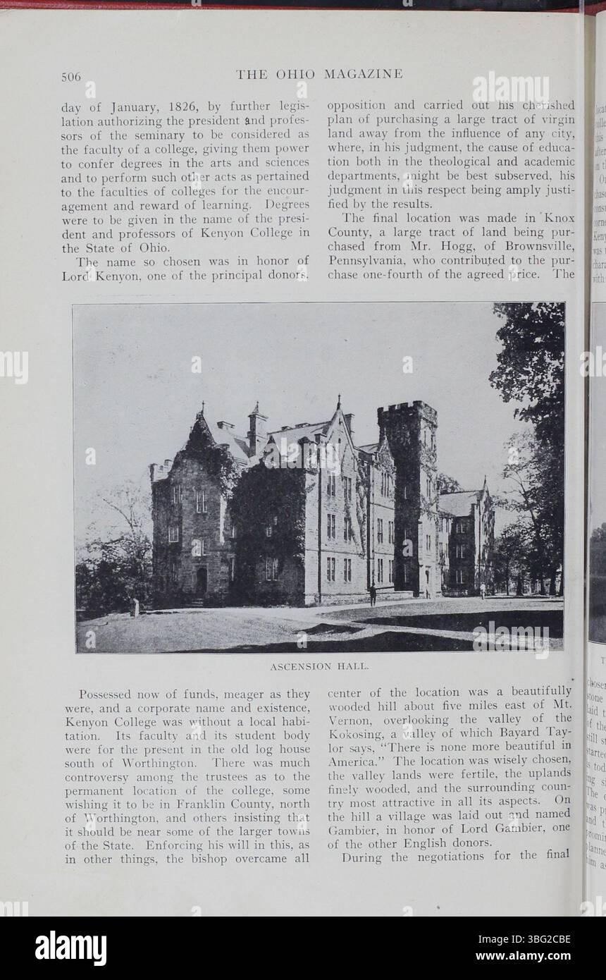 1907 präsentierte das Ohio Illustrated Magazine Artikel, die sich auf die historischen Ereignisse, kulturellen Trends und wirtschaftlichen Entwicklungen in Ohio konzentrierten. Es war eine wichtige Ressource für die Ohioaner, die Einblicke in das Wachstum und die Transformation des Staates während des frühen 20. Jahrhunderts gab. Stockfoto 1907 präsentierte das Ohio Illustrated Magazine Artikel, die sich auf die historischen Ereignisse, kulturellen Trends und wirtschaftlichen Entwicklungen in Ohio konzentrierten. Es war eine wichtige Ressource für die Ohioaner, die Einblicke in das Wachstum und die Transformation des Staates während des frühen 20. Jahrhunderts gab. Stockfoto