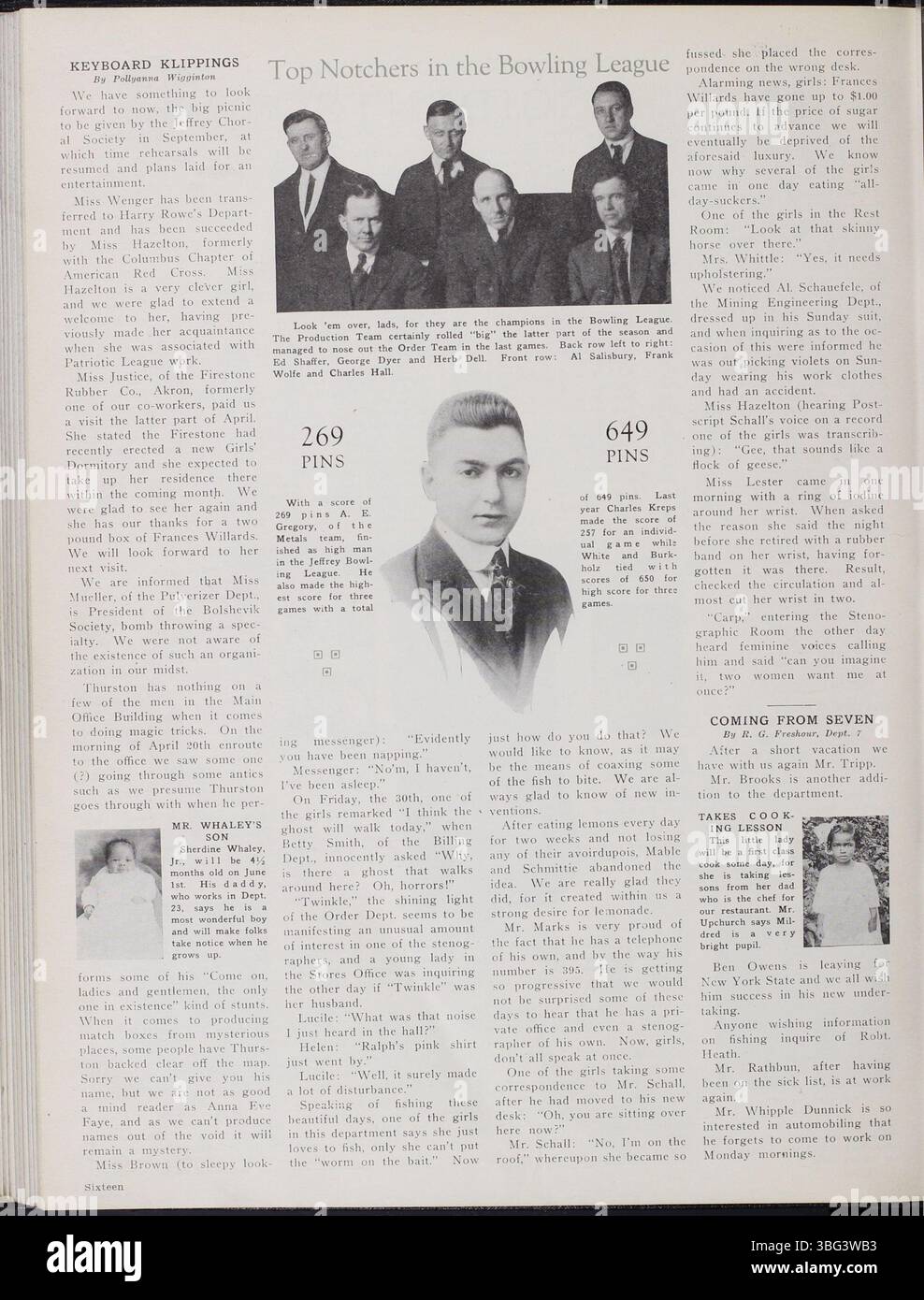In diesem 1919-1920 erschienenen Band von Jeffrey Service werden die Bergbauausrüstung, Mitarbeiteraktivitäten und gesellschaftliche Veranstaltungen der Jeffrey Company vorgestellt. Das Magazin bietet eine Fülle von Informationen über vom Unternehmen gesponserte Sportarten, Freizeitaktivitäten und Fotos von Arbeitern und ihren Familien. Die Berichterstattung über den Ersten Weltkrieg bringt für Forscher und Genealogen einen historischen Wert. Stockfoto