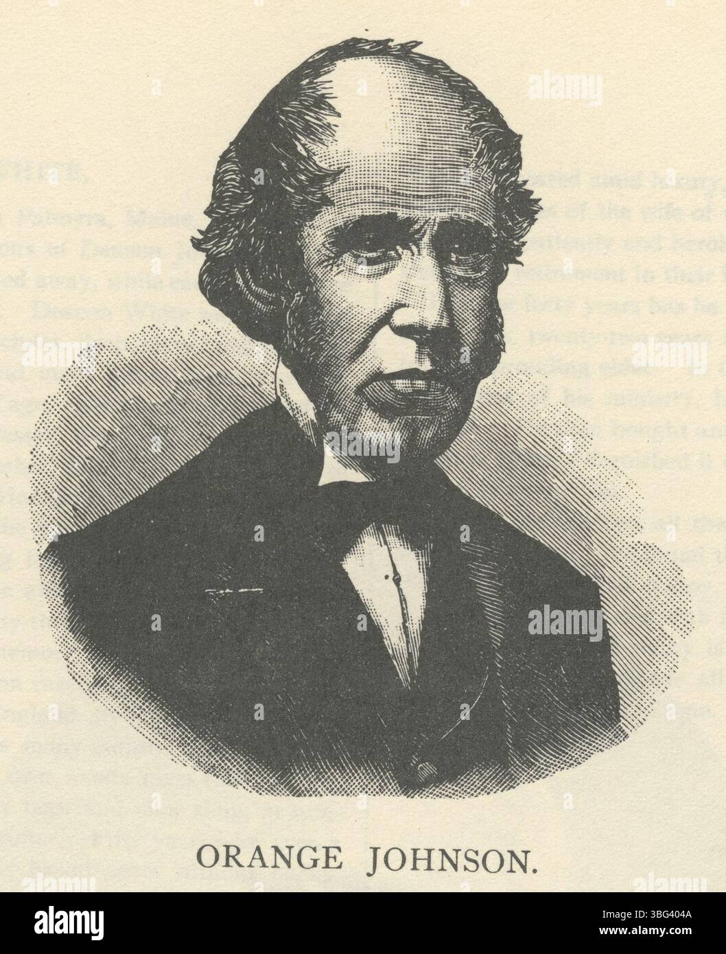 Orange Johnson (1790–1876) war ein Kammhersteller, der sich 1814 in Worthington, Ohio, niederließ. Später wurde er Superintendent of Construction für die Columbus & Sandusky Turnpike und Direktor der Clinton Bank. Johnson kaufte ein Haus im Bundesstil, das 1816 von Arora Buttles erbaut wurde und dort bis 1862 lebte. Das Orange Johnson House an der 956 High Street wurde 1963 von der Worthington Historical Society erworben und 1972 als Museum eröffnet. Stockfoto