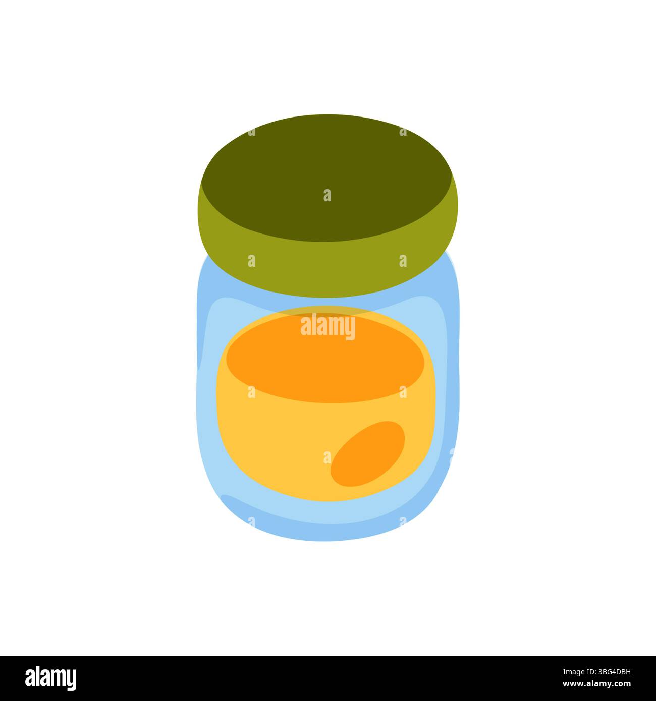 Cartoon Honey Jar Isolierte Ikone Stock Vektor