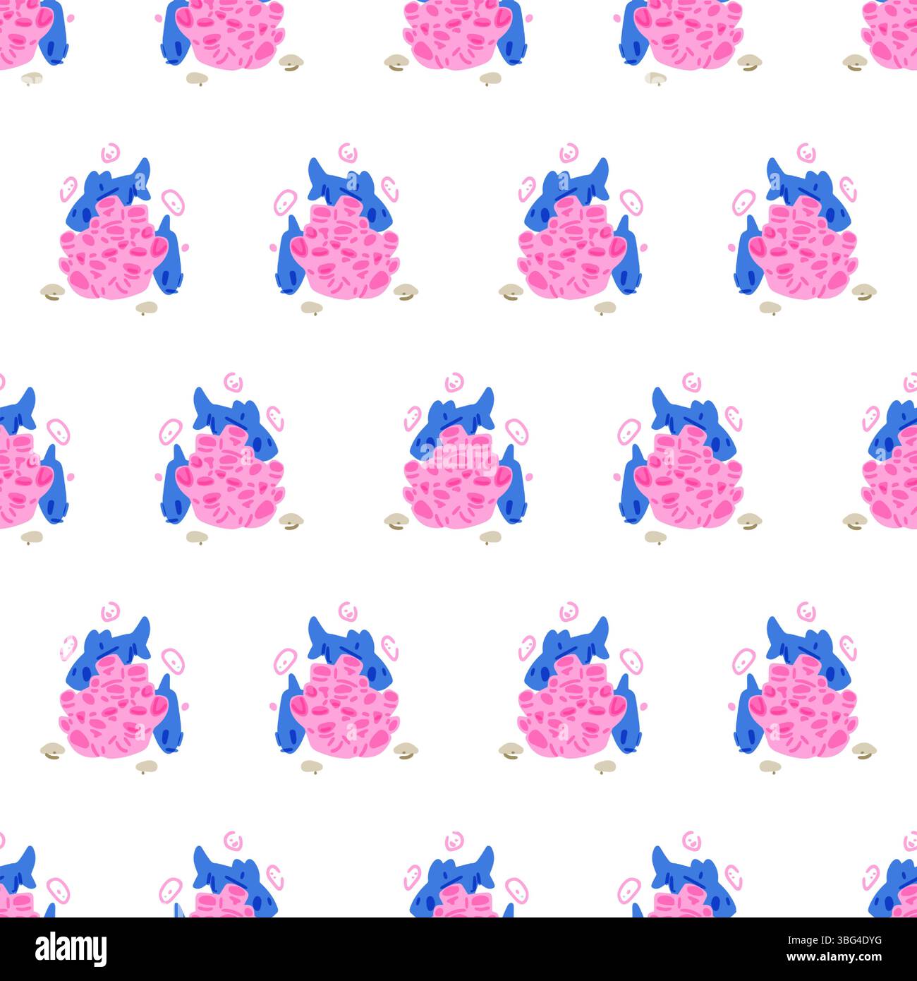 Nahtloses Korallenriff-Fischmuster Stock Vektor