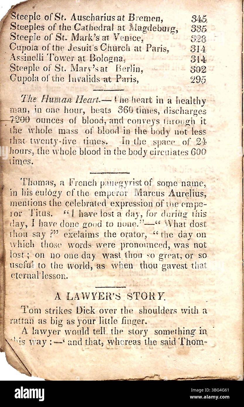 Seite 22 von *Green's New-England Almanack and Farmer's Friend* für das Jahr 1826 bietet landwirtschaftliche Ratschläge, Wettervorhersagen und praktische Informationen für New England-Bauern während des frühen 19. Jahrhunderts. Stockfoto