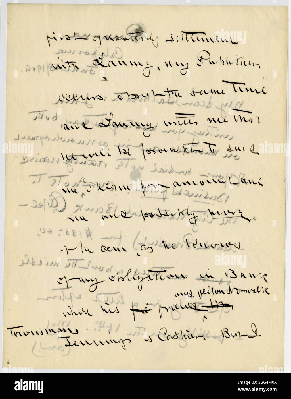 Brief von William Jackson Armstrong an Charles B. Galbreath vom 28. Juni 1906. Armstrong spricht finanzielle Bedenken im Zusammenhang mit Columbus an und bittet Galbreath um Hilfe bei der Abrechnung von Konten. Armstrong war ein ehemaliger Generalinspektor der US-Konsulate im Ausland und als Historiker, politischer Aktivist und Dozent für soziale Reformen bekannt. Er lebte in Kalifornien während der Korrespondenz mit Galbreath, Ohio State Librarian. Stockfoto Brief von William Jackson Armstrong an Charles B. Galbreath vom 28. Juni 1906. Armstrong spricht finanzielle Bedenken im Zusammenhang mit Columbus an und bittet Galbreath um Hilfe bei der Abrechnung von Konten. Armstrong war ein ehemaliger Generalinspektor der US-Konsulate im Ausland und als Historiker, politischer Aktivist und Dozent für soziale Reformen bekannt. Er lebte in Kalifornien während der Korrespondenz mit Galbreath, Ohio State Librarian. Stockfoto